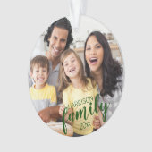 Carte FAMILLE Vert Script 2 garde-photos (devant)