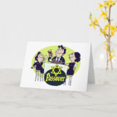 Carte Famille vintage de pâque (Fleur jaune)