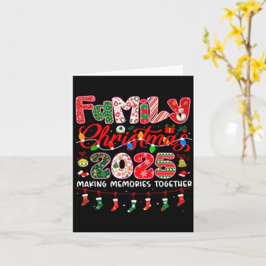 Carte Family Christmas 2025 For Family Matching Pajamas (Fleur jaune)