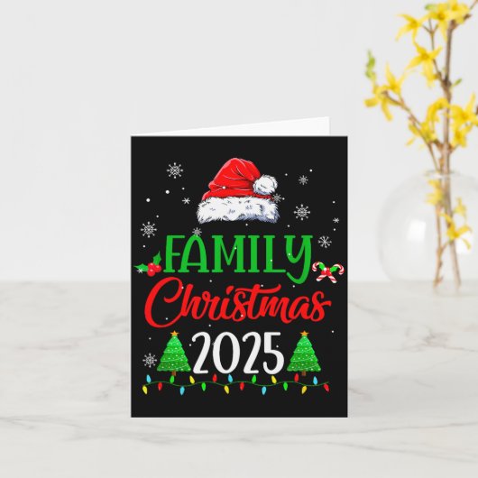 Carte Family Christmas 2025 Matching Family Christmas Sq (Fleur jaune)