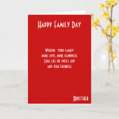 Carte FAMILY DAY frère (Fleur jaune)