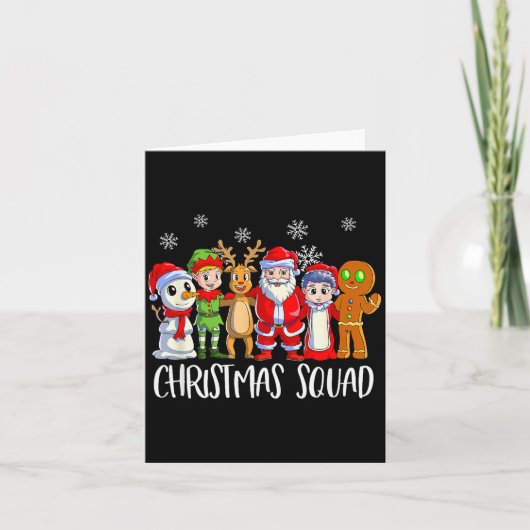 Carte Family Matching Christmas Squad Santa Reindeer Elf (Devant)