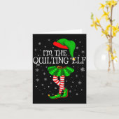 Carte Family Matching Women Girls I'm The Quilting Elf C (Fleur jaune)