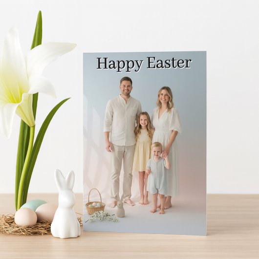 Carte Family Photo Easter Holiday Folded 