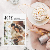 Carte Family Photo et simple Joy | Holidays