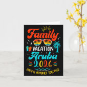 Carte Family Vacation 2026 Aruba Matching Summer Vacatio (Fleur jaune)