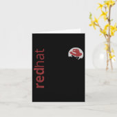 Carte Fan Casquette rouge Linux Tee Tux Penguin Open Sou (Fleur jaune)