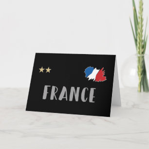 Carte Fan de football France Chemise Française