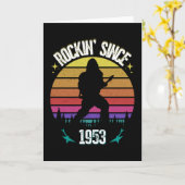 Carte Fan de rock depuis 1953 Amoureux de Bigfoot Music (Fleur jaune)