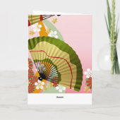Carte Fan japonais 3 vert (Dos)