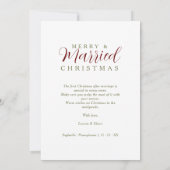 Carte Fancy Christmas Botanical Festoon Photo Wedding (Dos)