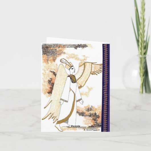 Carte Fancy femmes déesse égyptienne estampillée (Dos)