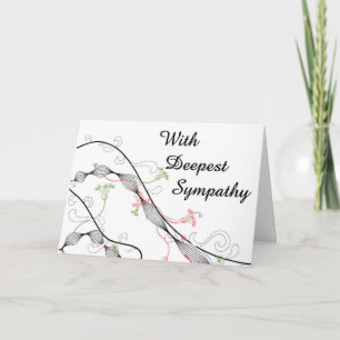 Carte Fancy Floral Grande Police Sympathie