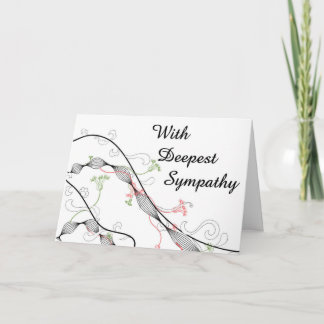 Carte Fancy Floral Grande Police Sympathie