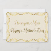 Carte Fancy Gold Mère's Day Card (Devant)