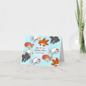 Carte Fancy Goldfish mignon poisson rouge rancho poisson (Devant)