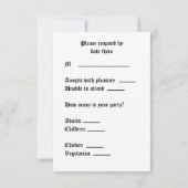 Carte Fancy gothique candélabre rose chaud sur mariage n (Dos)