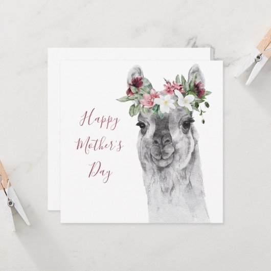 Carte Fancy Llama Fancy (Devant/Arrière en situation)