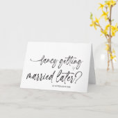 Carte Fancy Se Marier Plus tard Mariage Mariée à la sall (Fleur jaune)