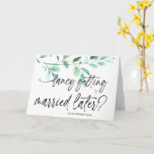 Carte Fancy Se Marier Plus tard Mariage Mariée à la sall (Fleur jaune)