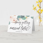 Carte Fancy Se Marier Plus tard Mariage Mariée à la sall (Fleur jaune)