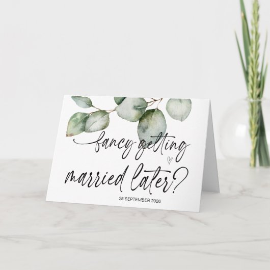 Carte Fancy Se Marier Plus tard Mariage Mariée à la sall (Devant)