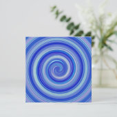 Carte Fancy spirale bleue (Debout devant)