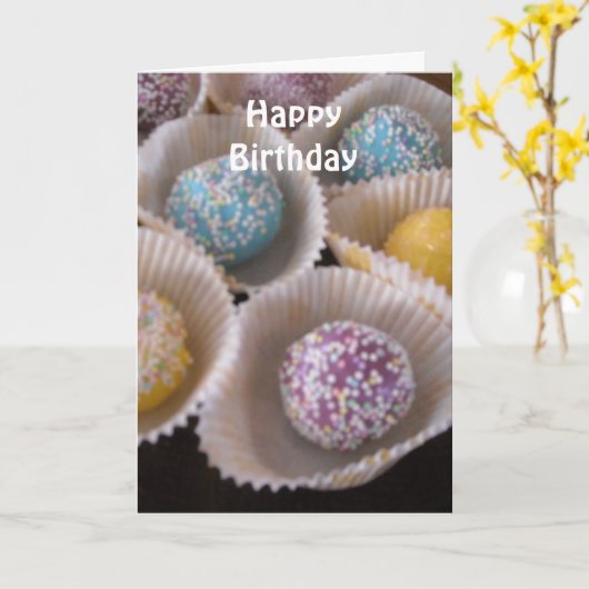 Carte Fancy Sweets Design d'anniversaire (Fleur jaune)