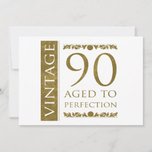 Carte Fancy Vintage 90e anniversaire