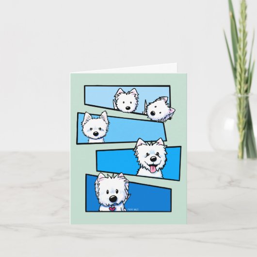 Carte Fans de Westie Terrier Merci (Devant)