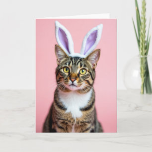 Carte fantaisie chat aux oreilles