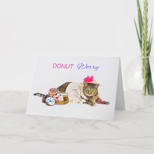 Carte Fantaisie de Kitty de beignet et anniversaire doux (Devant)