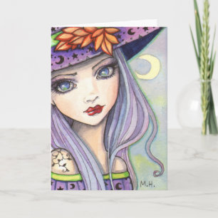 Carte Fantaisie de sorcière violette Art