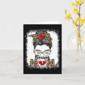 Carte Fantaisie Gants de boxe Messy Bun Boxing Maman (Fleur jaune)