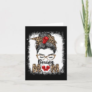 Carte Fantaisie Gants de boxe Messy Bun Boxing Maman