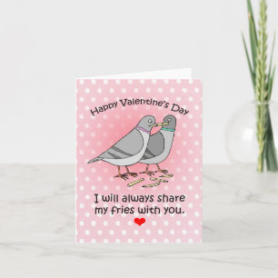 Carte Fantaisie Pigeon Français Fry Lover Jour des Vénti