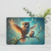 Carte Fantaisiste de Chouette Plate (Debout devant)