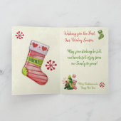 Carte Fantasie de sapin de Noël et de chaussettes (Intérieur)
