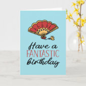 Carte Fantastique Anniversaire mignon Fan Pun drôle Anni (Fleur jaune)