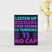 Carte Fantastique Chemise Anniversaire 11 Ans - Rizz, Si (Fleur jaune)