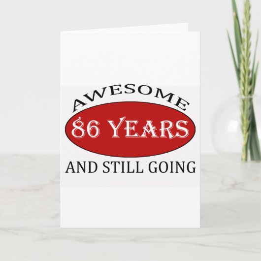 Carte fantastique conception d'anniversaire de 86 ans (Devant)