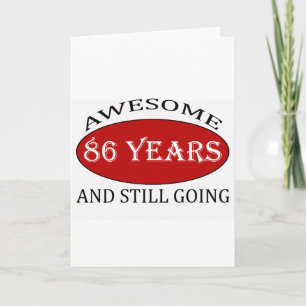 Carte fantastique conception d'anniversaire de 86 ans
