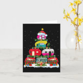 Carte Fantastique Éclairage de Noël Père Noël Camping Rv (Fleur jaune)