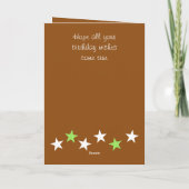 Carte Fantastique frère brun vert anniversaire (Dos)