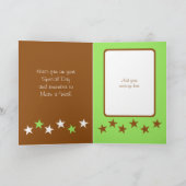 Carte Fantastique frère brun vert anniversaire (Intérieur)