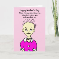 Fantastique maman Tire les cheveux dehors Fête des