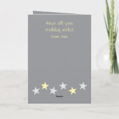 Carte Fantastique oncle gris jaune anniversaire (Dos)