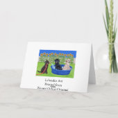 Carte Fantastique Pool Party Labradors (Dos)