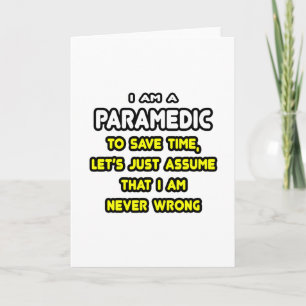 Carte Fantastiques T-shirts et cadeaux Paramedic