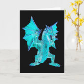Carte Fantasy Aqua Dragon  Card (Fleur jaune)